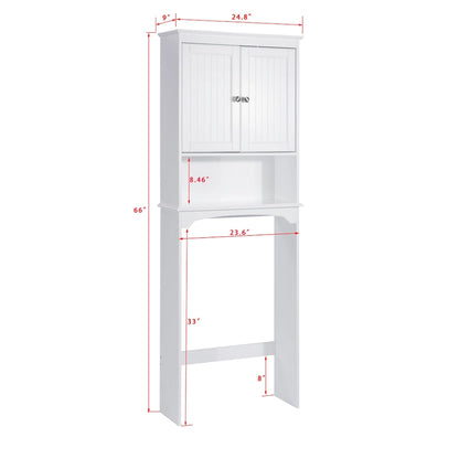 Spirich-Bathroom Shelf Storage Cabinet Over the Toilet with door