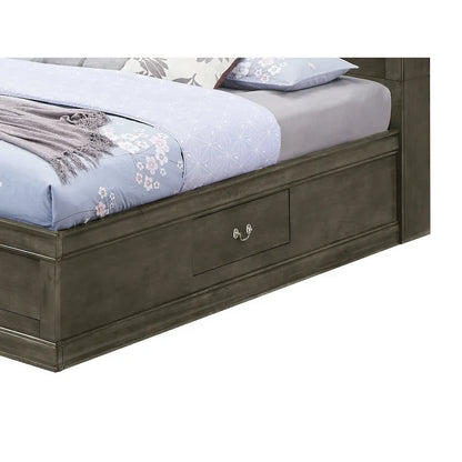 Louis Philippe Queen Storage Platform Bed