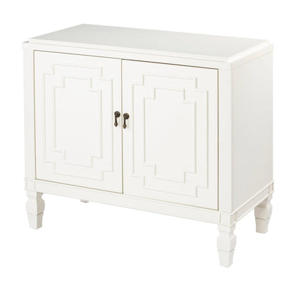 SEI Furniture Taborley Antique White Double-Door Accent Cabinet
