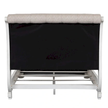 Magnolia Manor Antique White King Upholstered Sleigh Bed
