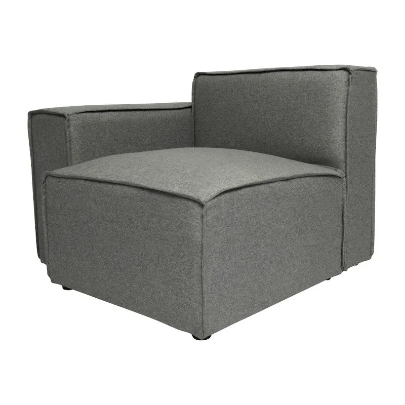 Contemporary Modular Sectional Sofa Left Side Chair with Armrest
