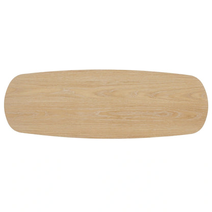 Edo Contemporary Oak-Finished Sofa Table with Sturdy Column Base by iNSPIRE Q Modern