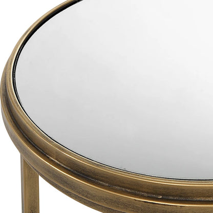 Porch & Den Iron and Glass Nesting Tables by David Frisch (Set of 2)