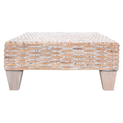 SAFAVIEH Caron Washed Natural Wicker Bench - 41 W x 28 D x 12 H - 41Wx28Dx12H
