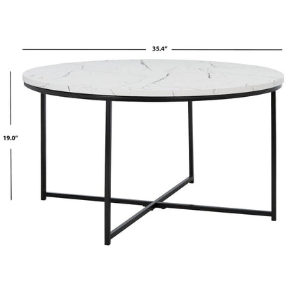 SAFAVIEH Alverda Marble Coffee Table - 35 W x 35 D x 19 H - 35Wx35Dx19H