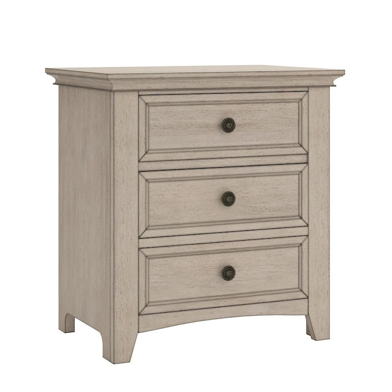 Ediline 3-drawer Wood Modular Storage Nightstand with Charging Station by iNSPIRE Q Classic
