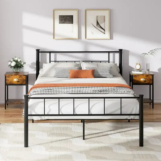 Futzca Bed Frame with Headboard and Footboard