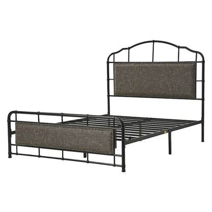 Eufemia Industrial 62 High Headboard Platform Metal Bed Frame by HULALA HOME