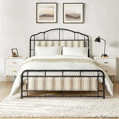 Eufemia Industrial 62 High Headboard Platform Metal Bed Frame by HULALA HOME