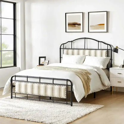 Eufemia Industrial 62 High Headboard Platform Metal Bed Frame by HULALA HOME