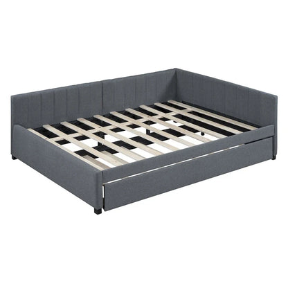 Merax Full Size Upholstered Daybed with Trundle