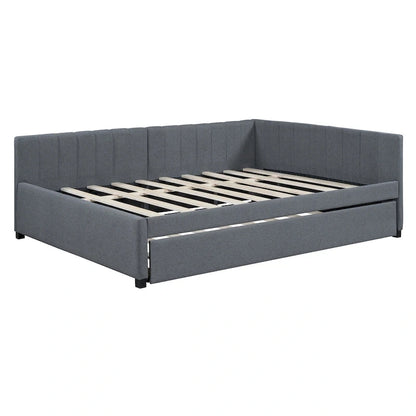 Merax Full Size Upholstered Daybed with Trundle