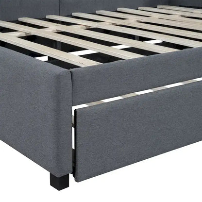 Merax Full Size Upholstered Daybed with Trundle