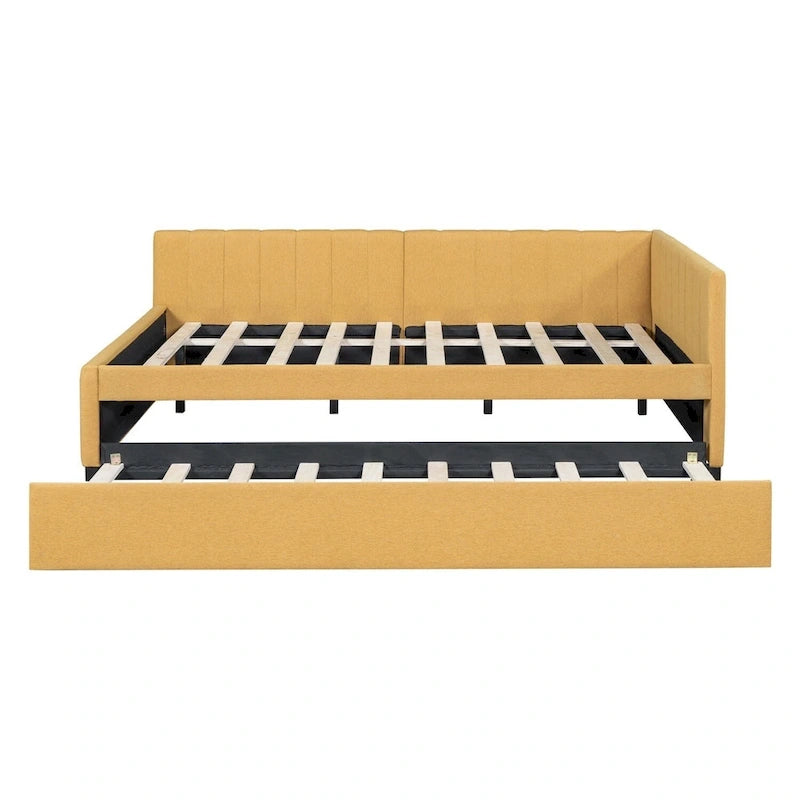 Merax Full Size Upholstered Daybed with Trundle
