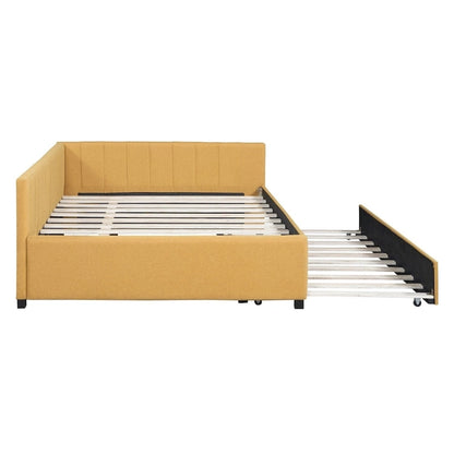 Merax Full Size Upholstered Daybed with Trundle