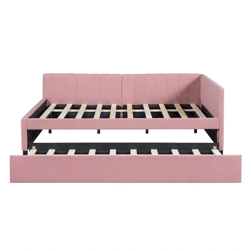 Merax Full Size Upholstered Daybed with Trundle