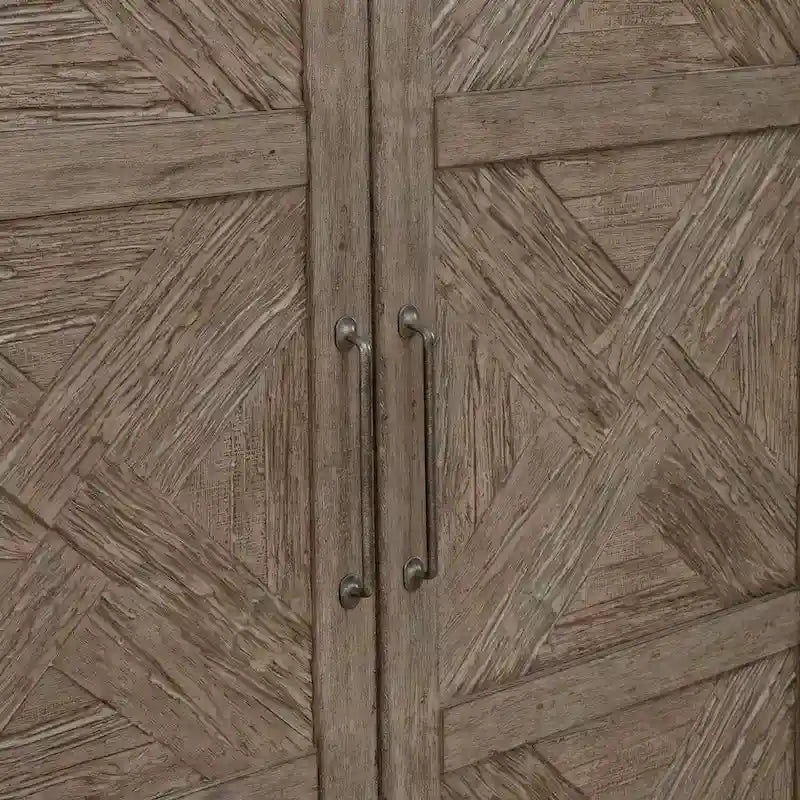 Skyview Lodge Cobblestone Oak Armoire for Bedroom Storage - Width 54 x Depth 20 x Height 75