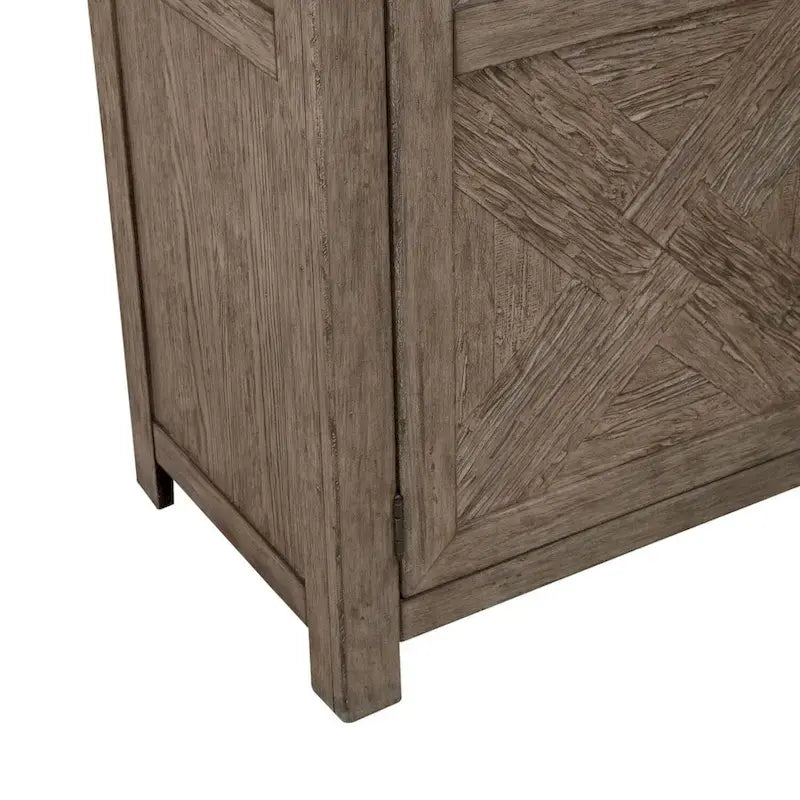 Skyview Lodge Cobblestone Oak Armoire for Bedroom Storage - Width 54 x Depth 20 x Height 75