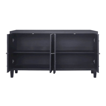 Accent Cabinet 4 Door Wooden Cabinet Sideboard Buffet Server Cabinet - N/A