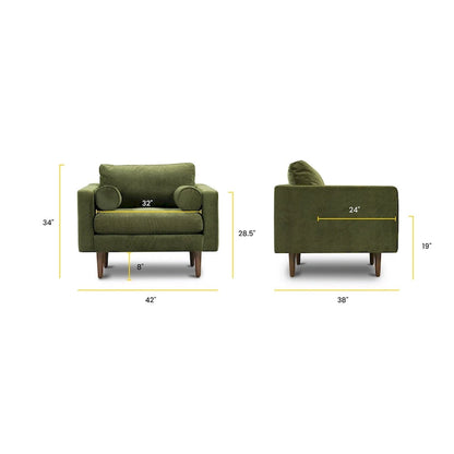 Poly & Bark Napa Fabric Lounge Chair