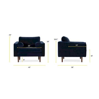 Poly & Bark Napa Fabric Lounge Chair