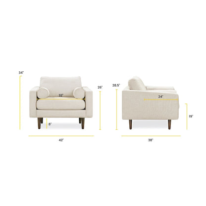 Poly & Bark Napa Fabric Lounge Chair