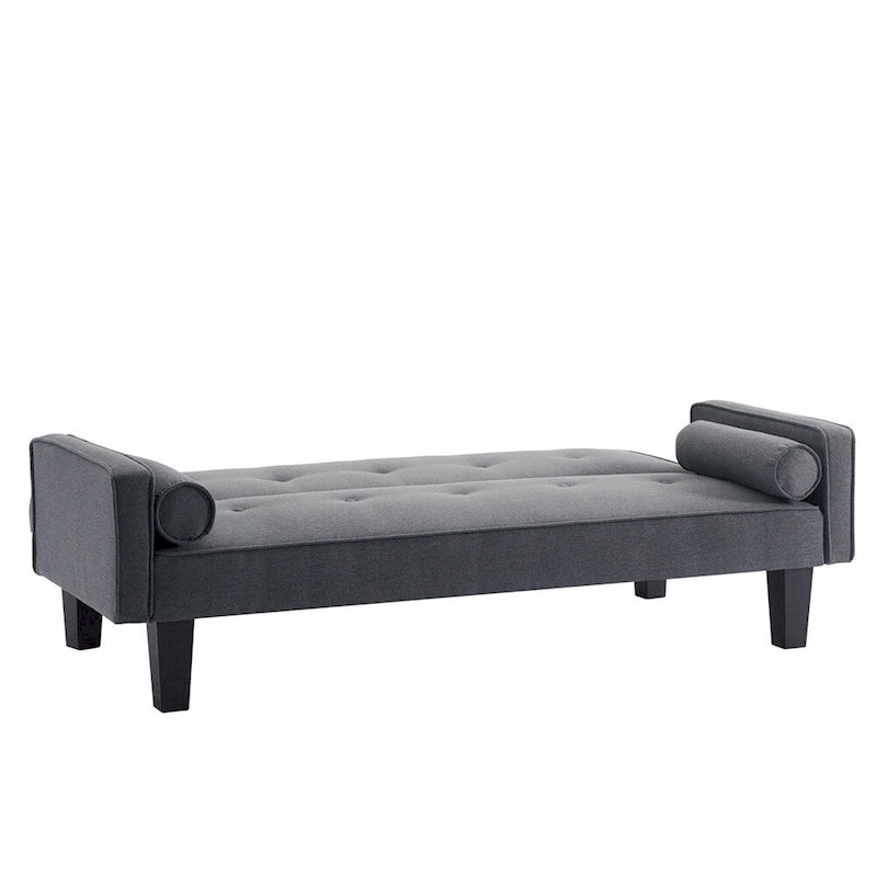 Living room sofa convertible into sofa bed includes two pillows