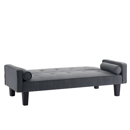 Living room sofa convertible into sofa bed includes two pillows