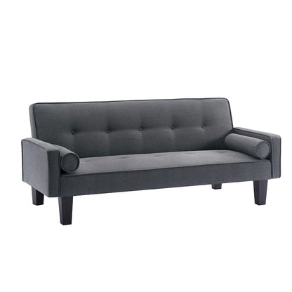 Living room sofa convertible into sofa bed includes two pillows