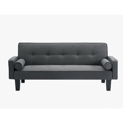 Living room sofa convertible into sofa bed includes two pillows