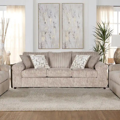 Roundhill Furniture Nason Wide Wale Corduroy Sofa, Loveseat, and Cuddle Chair Set
