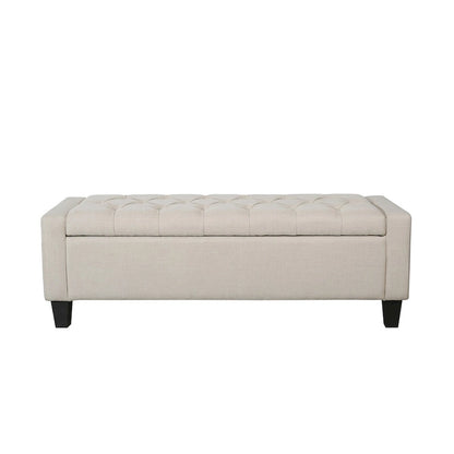 Porthos Home Wren Fabric Button Tufted Storage Bench