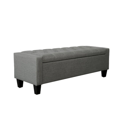 Porthos Home Wren Fabric Button Tufted Storage Bench