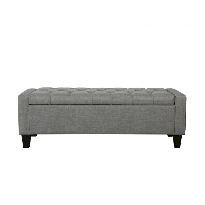 Porthos Home Wren Fabric Button Tufted Storage Bench