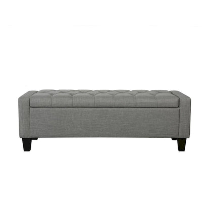 Porthos Home Wren Fabric Button Tufted Storage Bench