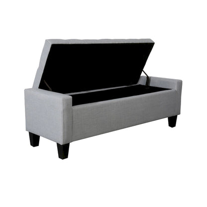Porthos Home Wren Fabric Button Tufted Storage Bench