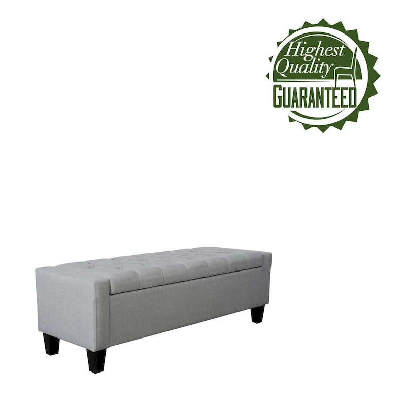 Porthos Home Wren Fabric Button Tufted Storage Bench