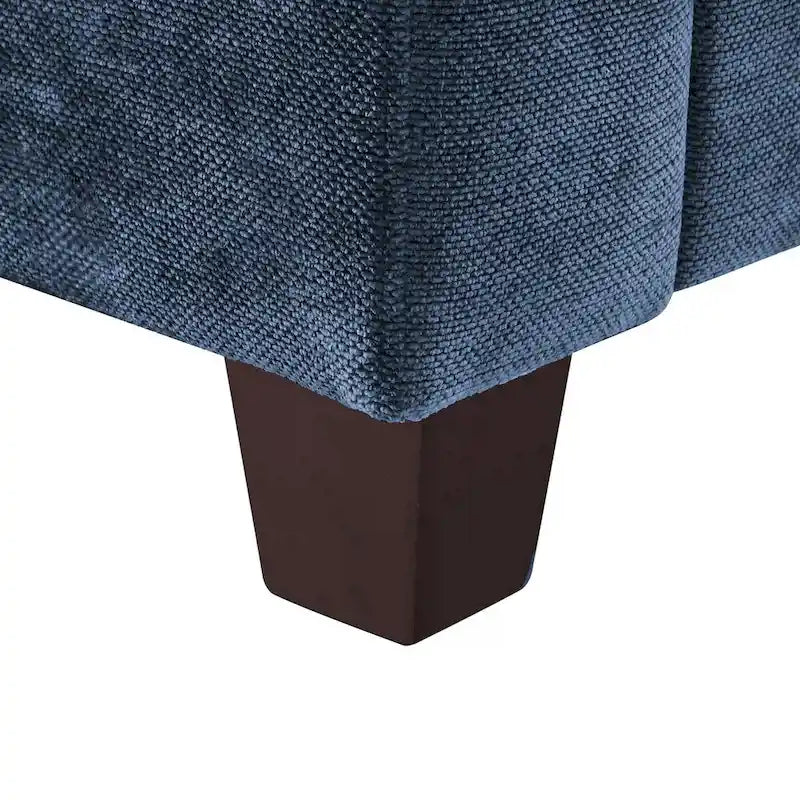 LUE BONA 81 Modern Corduroy 3 Seater Sofa, Polyester Rectangle Upholstered Sofa with Wood Base for Living Room