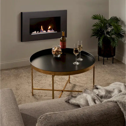 Kate and Laurel Celia Round Metal Coffee Table - 28.25x28.25x19