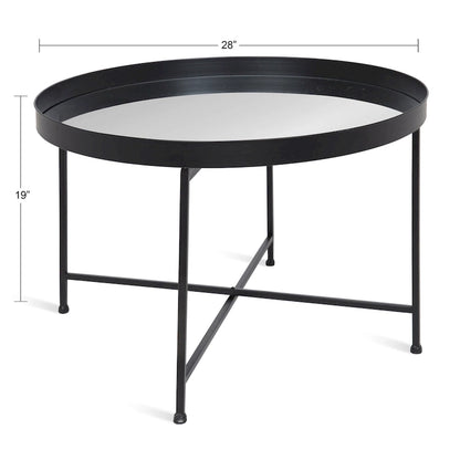 Kate and Laurel Celia Round Metal Coffee Table - 28.25x28.25x19