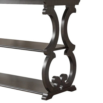 Lorraine Wood Scroll TV Stand Sofa Table by iNSPIRE Q Classic
