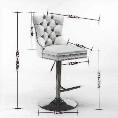 Modern Upholstered Adjusatble Thick Swivel Counter Barstools