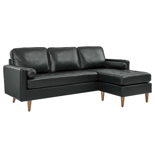 Valour 78 Leather Apartment Sectional Sofa