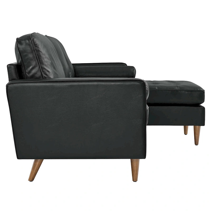 Valour 78 Leather Apartment Sectional Sofa