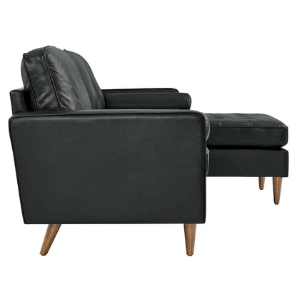 Valour 78 Leather Apartment Sectional Sofa