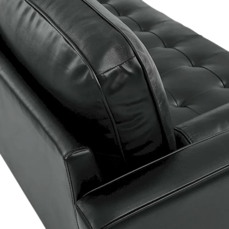 Valour 78 Leather Apartment Sectional Sofa
