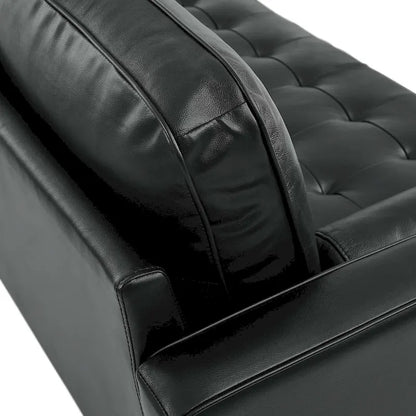 Valour 78 Leather Apartment Sectional Sofa
