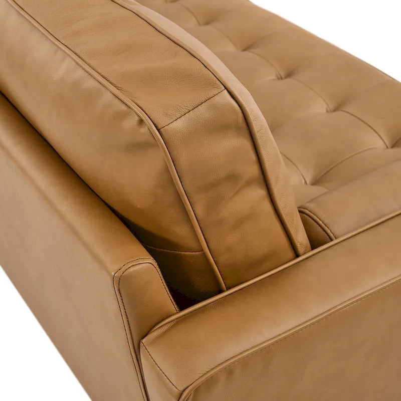 Valour 78 Leather Apartment Sectional Sofa