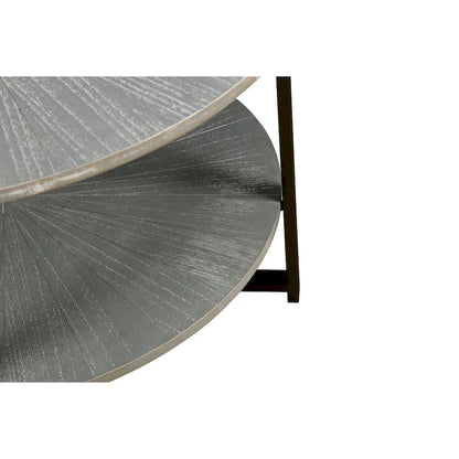 Round Coffee Table With 2-Tier Storage