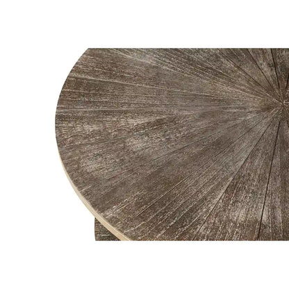 Round Coffee Table With 2-Tier Storage
